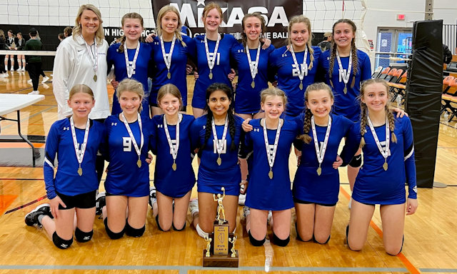 2023 Volleyball Class S 3rd Albers Damiansville Co op