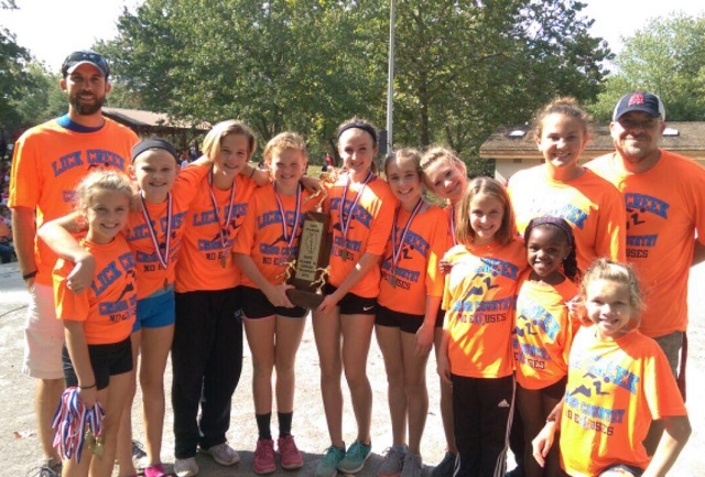 2016 Girls Class S Cross Country State Champions - Lick Creek