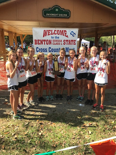 2017 Class L Girls Cross Country State Champions - Triad